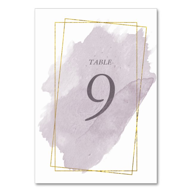 Carte de table Dusty Gold et Mauve Mariage (Par défaut)