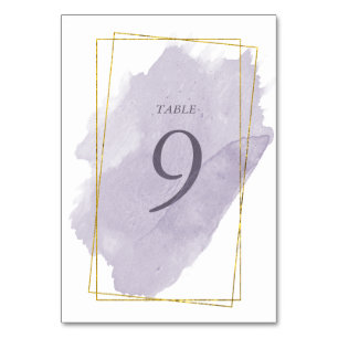 Carte de table Dusty Gold et Purple Mariage
