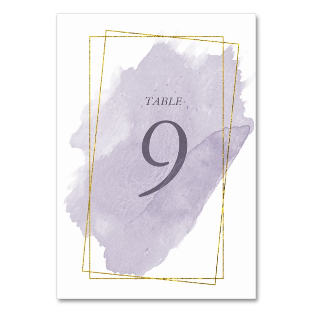 Carte de table Dusty Gold et Purple Mariage (Par défaut)