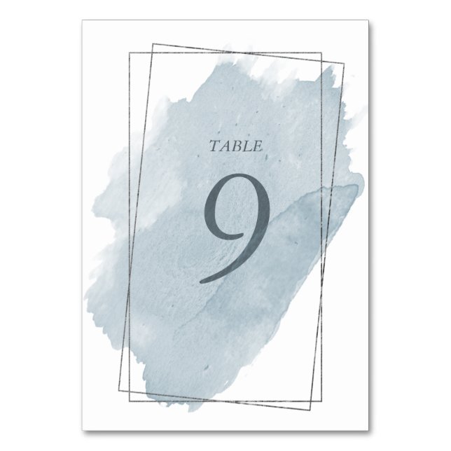 Carte de table Dusty Silver and Blue Mariage (Par défaut)