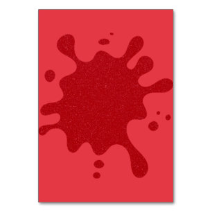 Carte de table Éclaboussure Rouge Tomate, 8,9 × 12