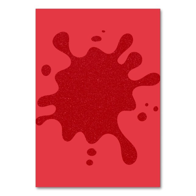 Carte de table Éclaboussure Rouge Tomate, 8,9 × 12 (Par défaut)