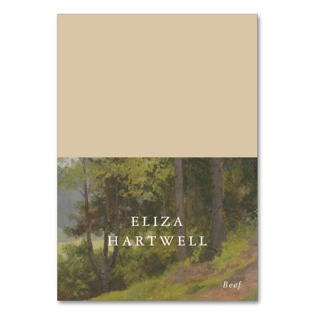 Carte de Table Élégante de Mariage en Forêt Rustiq (Par défaut)