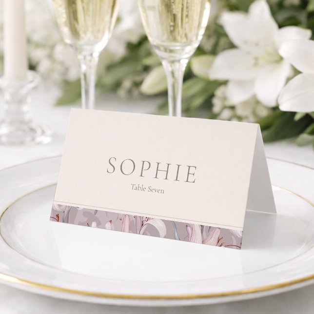 Carte de table élégante Lily pour mariage (Créateur téléchargé)
