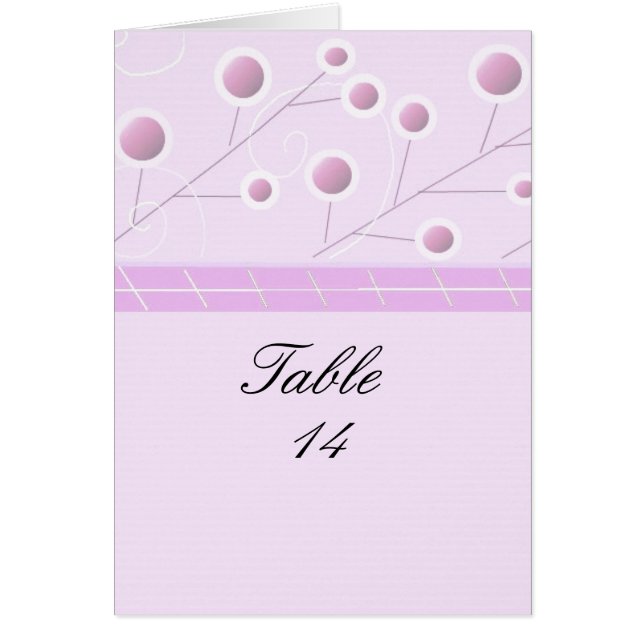 Carte de table élégante mauve (Devant)