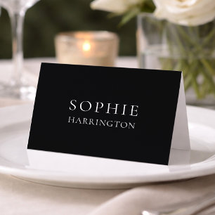 Carte de Table Élégante Minimaliste de Mariage