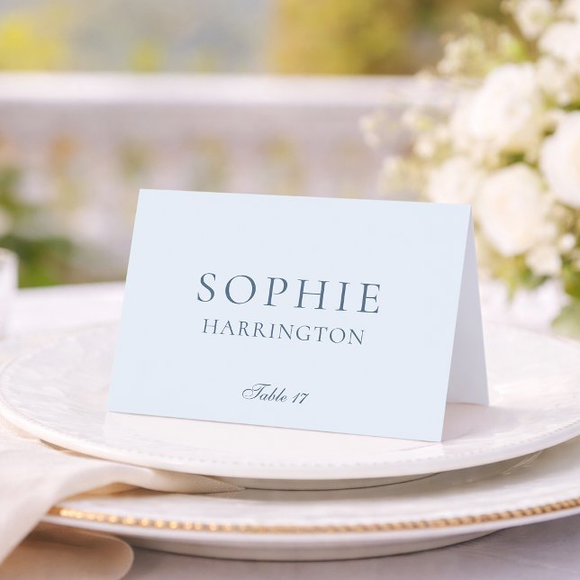 Carte de Table Élégante Poussiéreuse Bleue pour Ma (Créateur téléchargé)