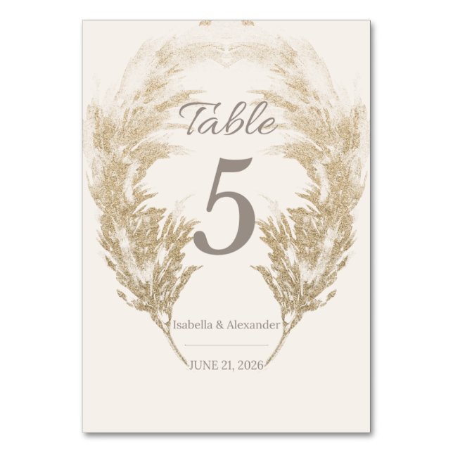 Carte de table en herbe de Pampa (Par défaut)