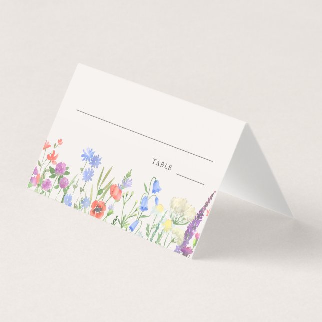 Carte de table et de placement de mariage aux fleu (Front)