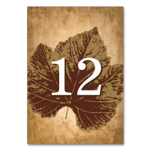 Carte de table Feuilles Automne   Mariage de autom