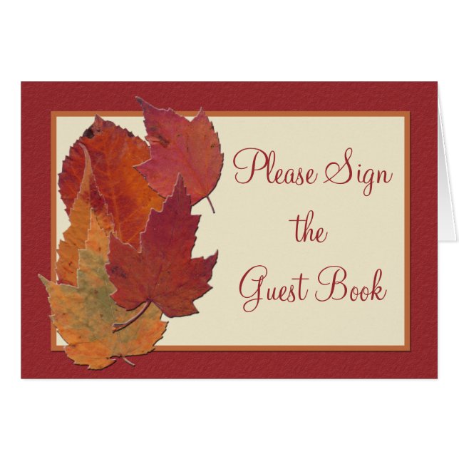Carte de table Feuilles II Automne (Devant Horizontal)