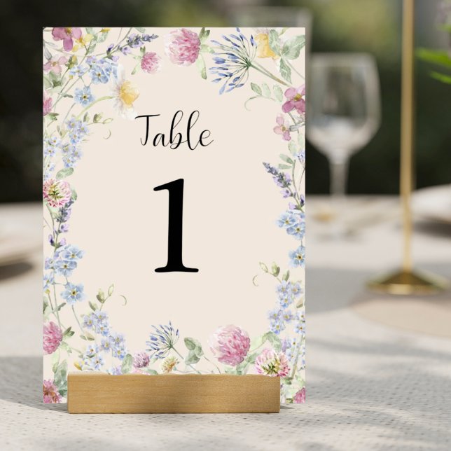 Carte de table florale Fleur sauvage (Créateur téléchargé)