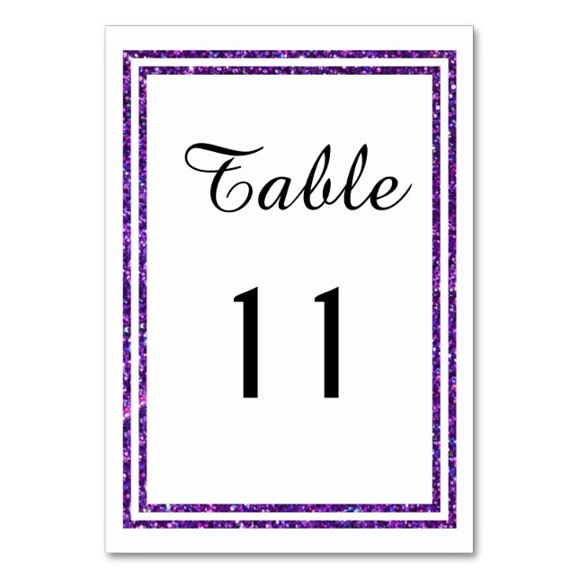 Carte de table - Garniture de faux paillettes viol (Par défaut)