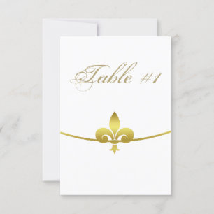 Carte de table Golden Fleur de Lis