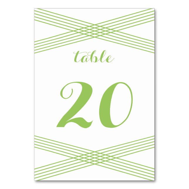 Carte de table Green Modern Deco (Par défaut)