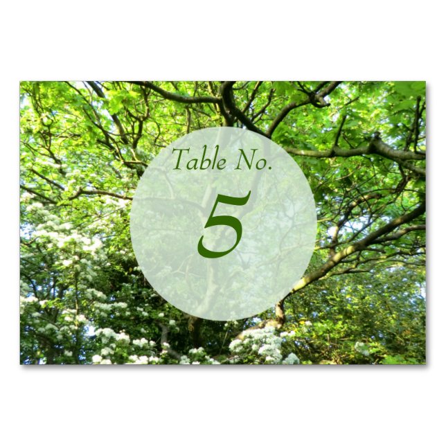 Carte de table Hawthorn & Oak Handfasting (Devant)