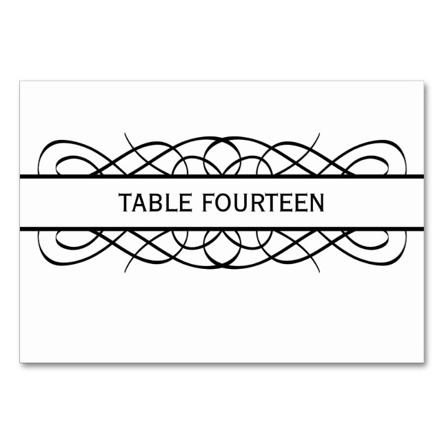 Carte de table ivoire déco (Devant)