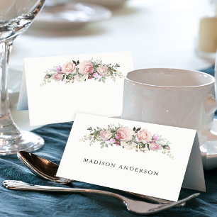 Carte de table Jardin de roses roses féminines d'é