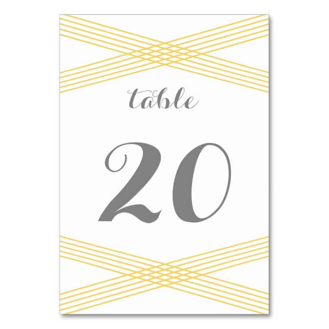 Carte de table Jaune moderne (Par défaut)