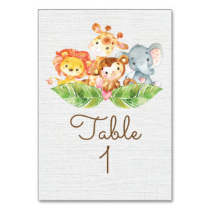 Carte de table Jungle douce