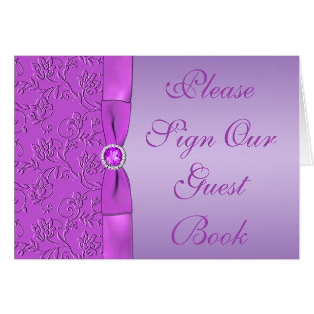 Carte de table Lavender et Purple Reception (Devant horizontal)