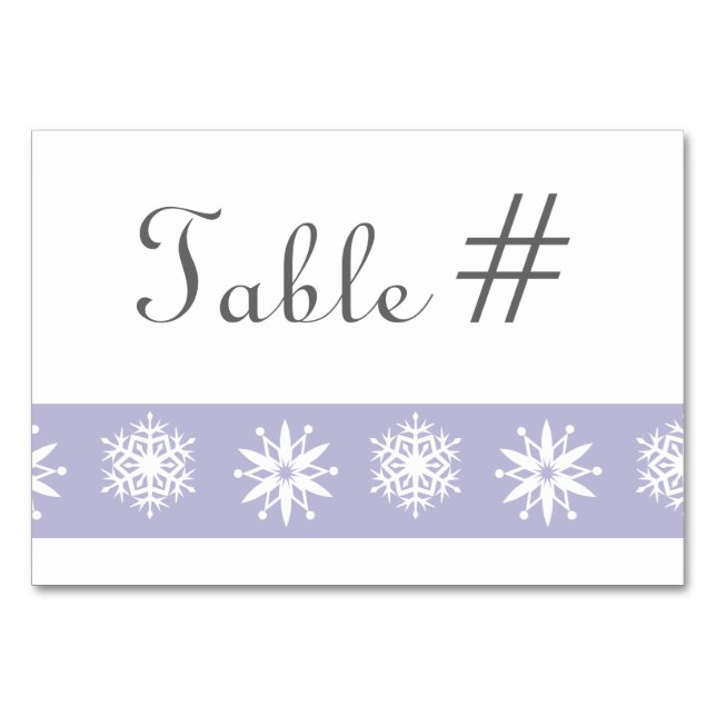 Carte de table Lavender pour les flocons de neige  (Devant)