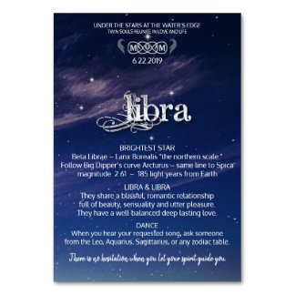 Carte de table Libra Center