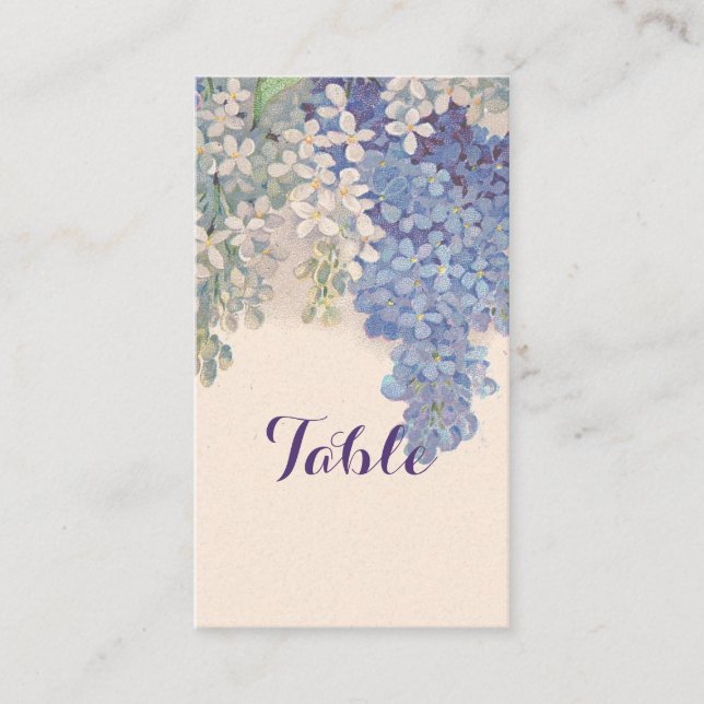 Carte de table Lilacs vintage (Devant)