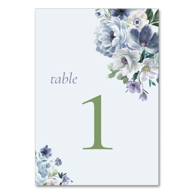 Carte de table Mariage bleu poudre (Par défaut)