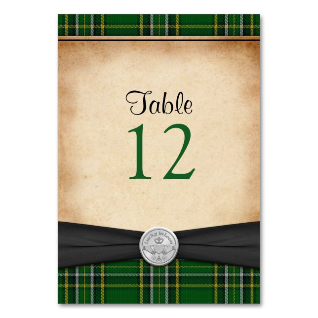 Carte de table Mariage celte Tartan Irlandais Clad (Par défaut)