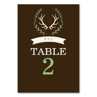 Carte de table Mariage Deer Antler