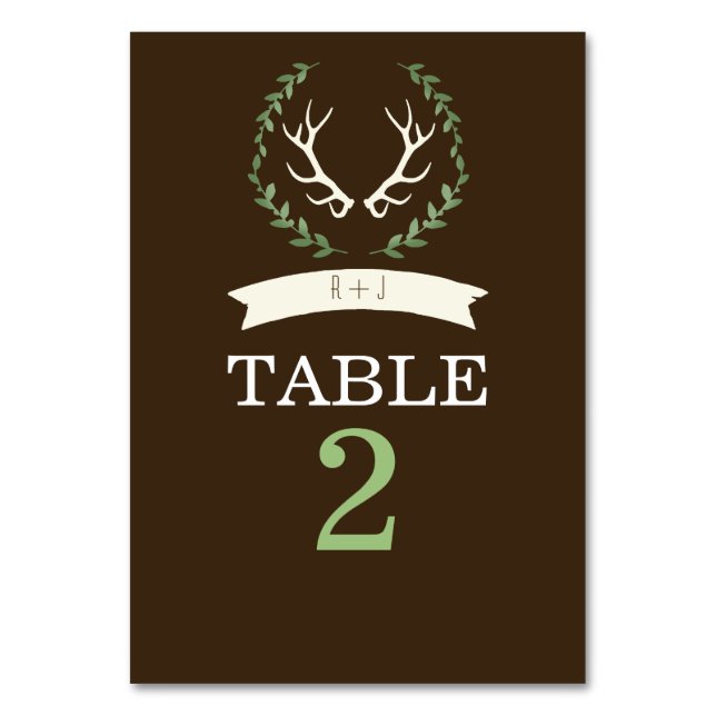 Carte de table Mariage Deer Antler (Par défaut)