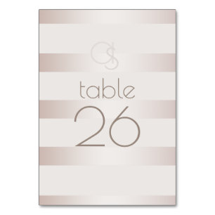 Carte de table mariage Elégant moderne Blush Pea