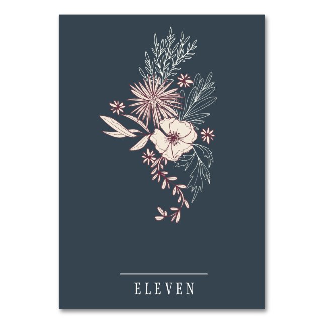 Carte de table Mariage floral crème moderne (Par défaut)