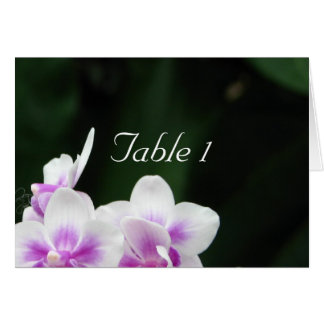 Carte de table Mariage orchidée