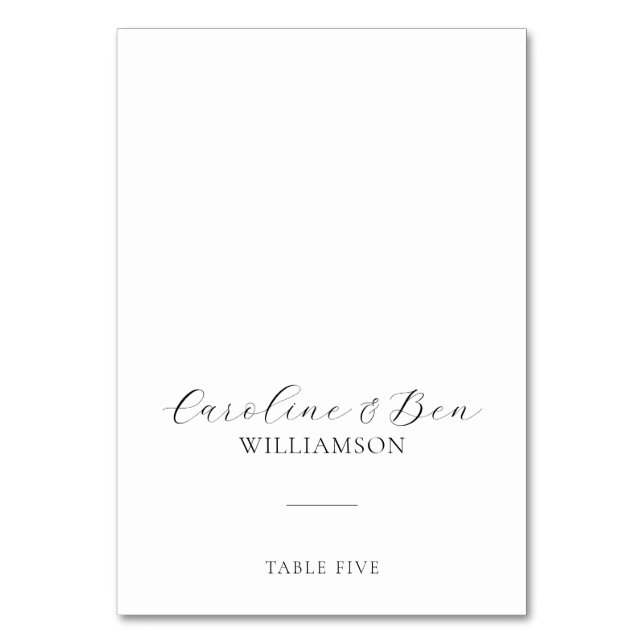 Carte de table minimaliste moderne noir et blanc p (Par défaut)