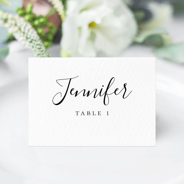 Carte de table minimaliste pour invité (Minimalist Individual Name Place Card)