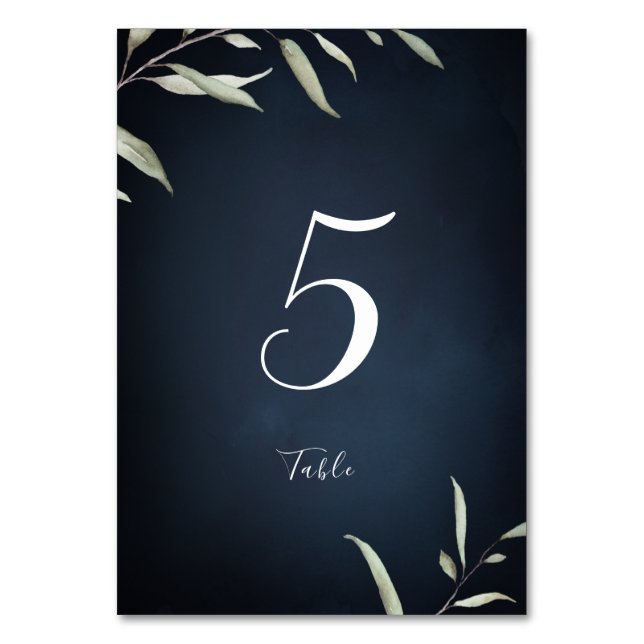 carte de table moody navy minimical botanical gree (Par défaut)