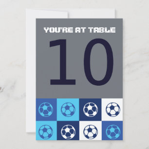 Carte de table numéro pour Bar Mitzvah de SOCCER B