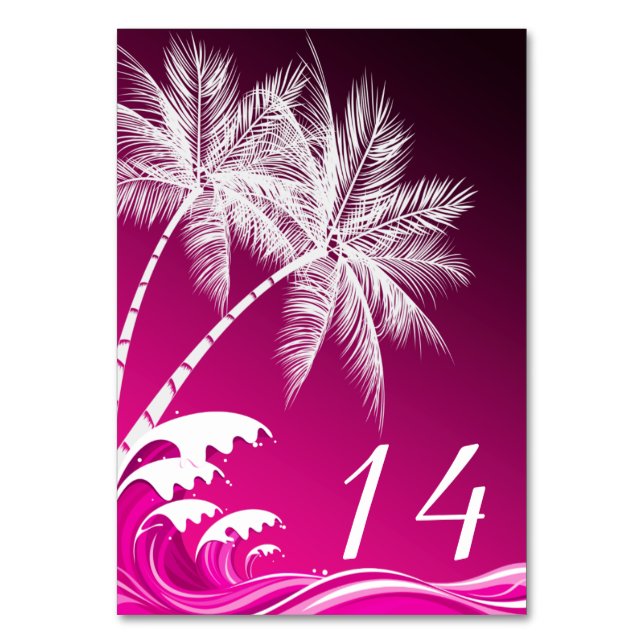Carte de table OMBRÉ PINK TROPICAL PALMS (Par défaut)