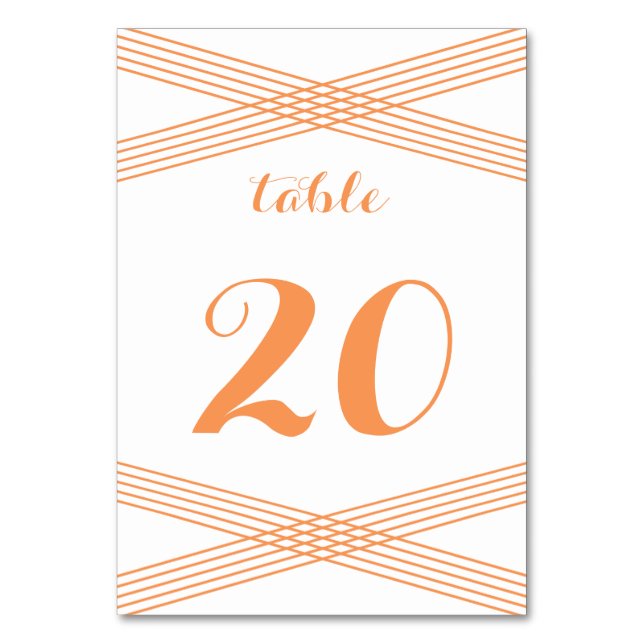 Carte de table Orange Modern Deco (Par défaut)
