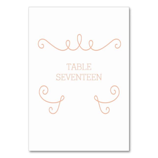 Carte de table Orange Whimsical Flourd (Par défaut)
