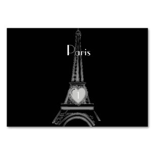 Carte de table Paris Tour Eiffel