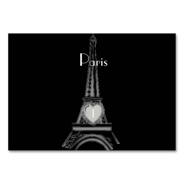 Carte de table Paris Tour Eiffel (Devant)
