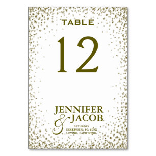 Carte de table Parties scintillant Confetti