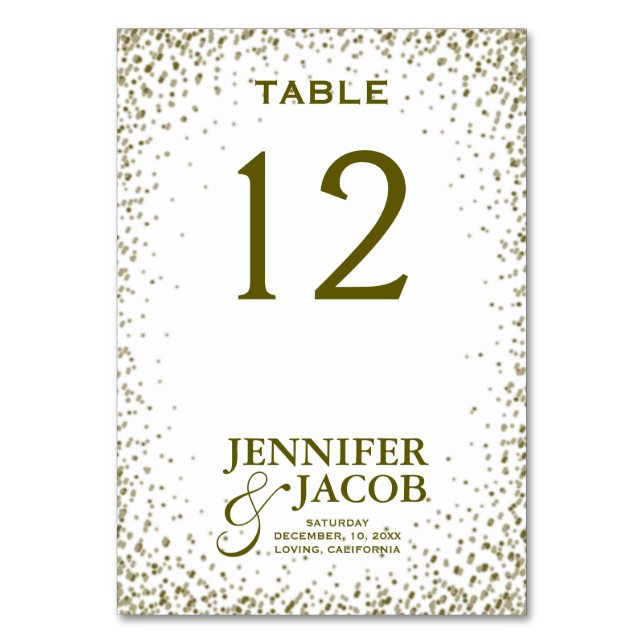 Carte de table | Parties scintillant Confetti (Par défaut)