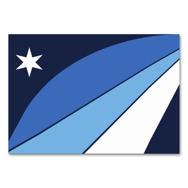 Carte de table patriotique avec Drapeau de Columbi (Devant)