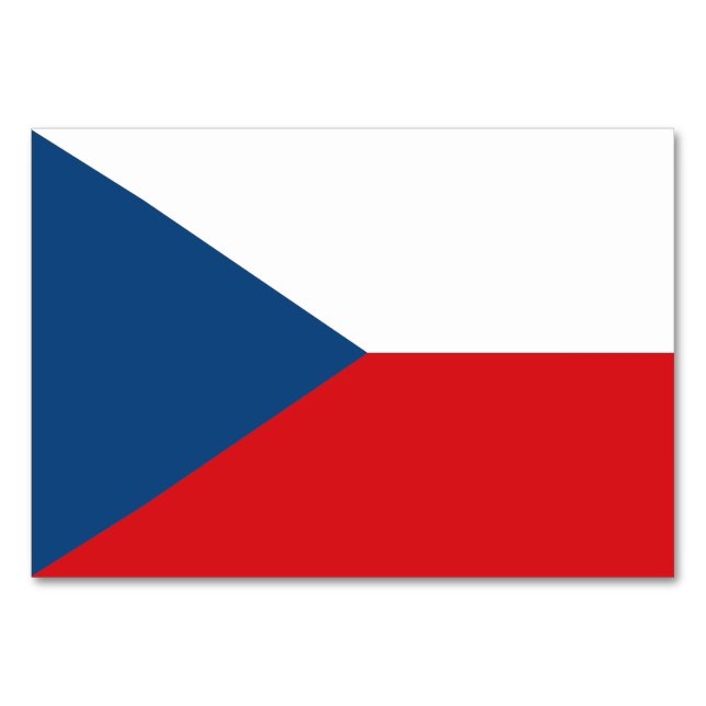 Carte de table patriotique avec Drapeau de Czechia (Dos)
