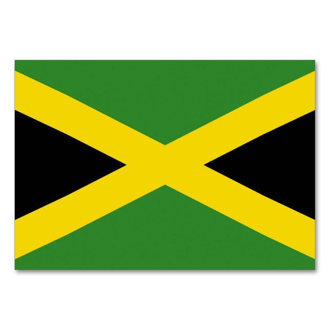 Carte de table patriotique avec Drapeau de Jamaïqu (Dos)