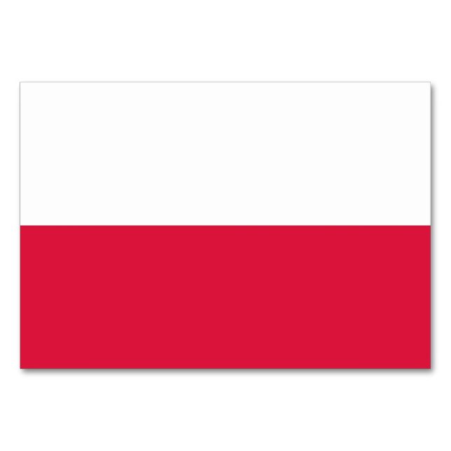 Carte de table patriotique avec Drapeau de Pologne (Dos)